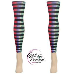 Tye My Dye Striped Footless Tights